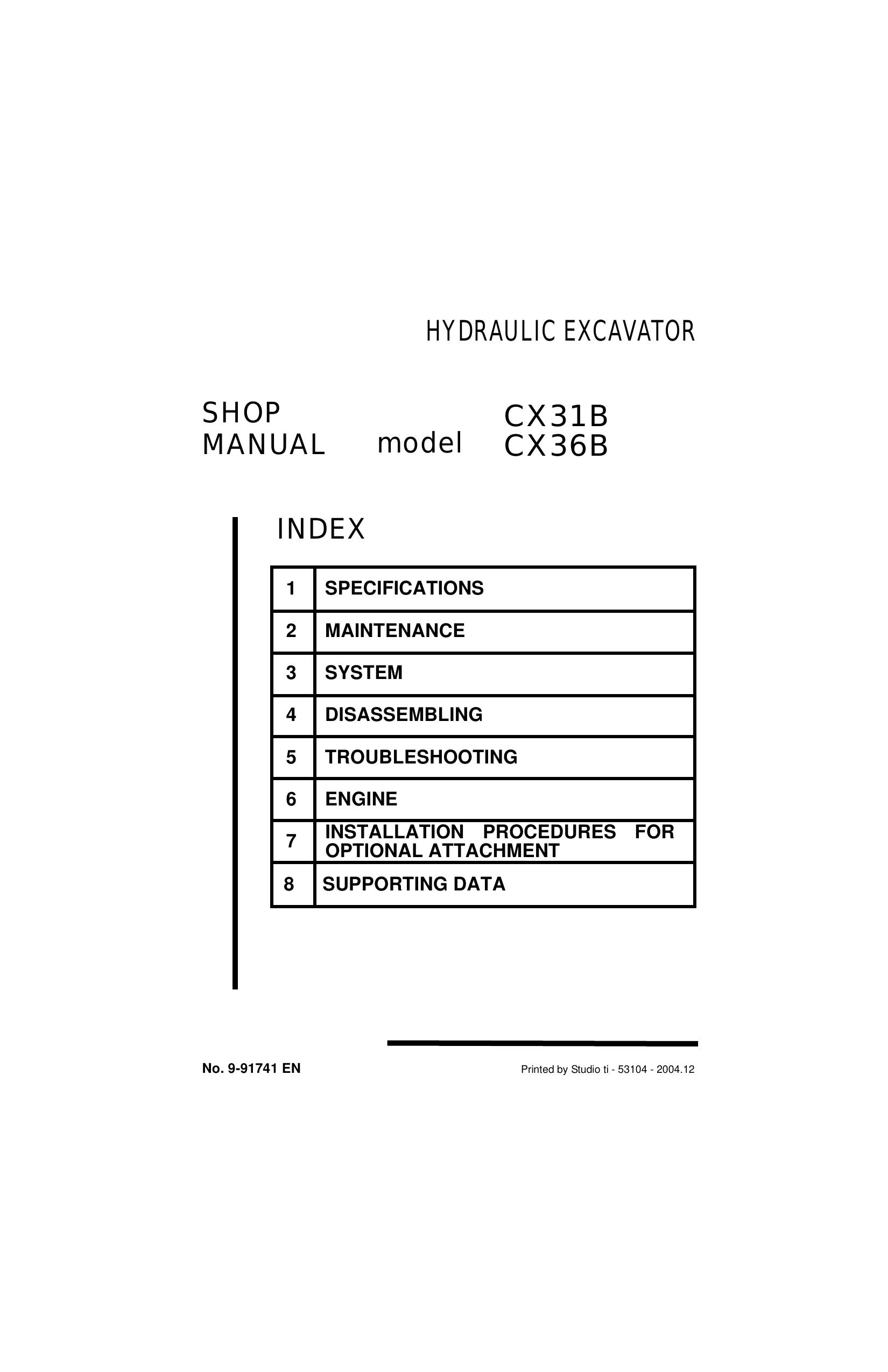 CX31B CX36B SHOP MANUAL